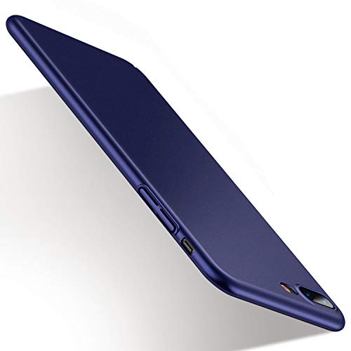 iPhone 8 Plus Case, iPhone 7 Plus Case, HUMIXX Thin Sleek Fully Protective (Naked Phone Texture) Matt Finish Hard Case Cover for iPhone 7 Plus/iPhone 8 Plus[Skin Series] (Dark Blue)
