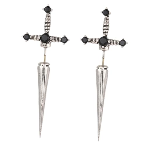 Boucles d'oreilles pendantes ifundom style gothique en alliage de métal pour femme et Halloween