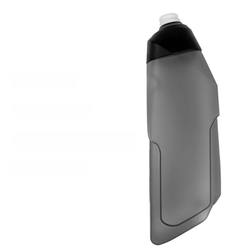 Vibsky Bouteille d'eau aérodynamique pour vélo avec cage en fibre de carbone, matériau PP5, 600 ml, vélo avec trous de vis, gris