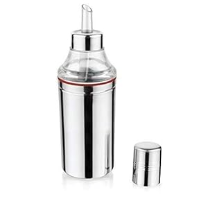 AYURVEDACOPPER – Stainless Steel Oil Dispenser 500 ML Steel – Leak Proof Oil Can – Oil Container Steel – Oil Bottle for…