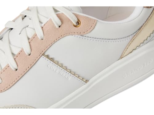 Cole Haan Cole Haan Women's Grandpro Carissa Sneakers, White/Silver Birchsuede/Soft Gold, 8-B US