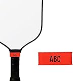 PRINT SUPREMACY Custom Pickleball Paddle Silicone Band, Grip Bands for Sports Rackets, Personalized Engraved Paddle Grip, Pickleball Lovers, Sports Accessories, Custom Initials (Red)