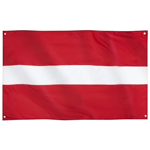 Runesol Drapeau Lettonie, 91x 152cm, 3ft x 5ft, 4 œillets, Drapeau Letton, Drapeau République de Lettonie, Drapeaux Premium, Intérieur, Extérieur, Couleurs vives
