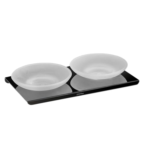 Image of Plantex (Primax) Stainless Steel Double Soap Holder for Bathroom /Soap Stand /Wall Mounted Soap Holder /Bathroom Accessories - (Black-Chrome)