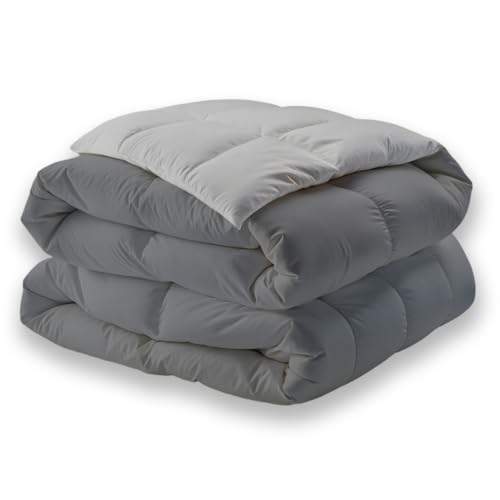 Image of Monte Carlo Symphony Solid Micro Reversible AC Comforter for Double Bed | 3 Ply Soft Comforter with 150 GSM Filling & 85 GSM Micro Fabric | Lightweight All Season Quilt | 87 x 95 Inch