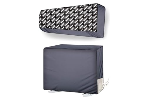 Image of Split AC Cover for 1.5 Ton Indoor & Outdoor Unit | Waterproof & Dustproof Protection | UV Resistant | Durable PVC Material | Weatherproof Outdoor Cover | Easy Installation