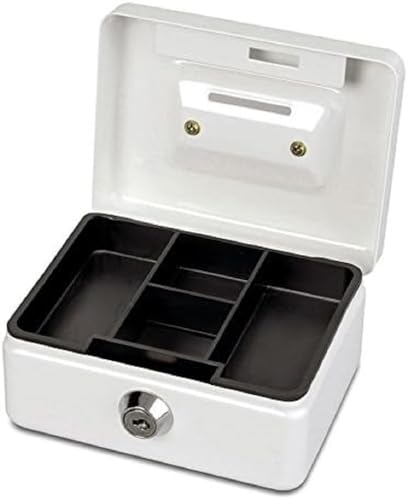 MAUL caisse à monnaie en acier | Verrouillable et portable | 12,5x9,5x6cm | Avec fente d'introduction de la monnaie | Convient comme tirelire, petit coffre-fort, tiroir...