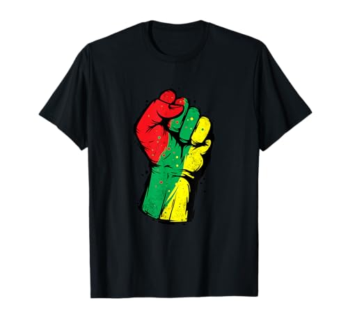 Black History Month Fist Black Power Mujeres Hombres Niños Camiseta