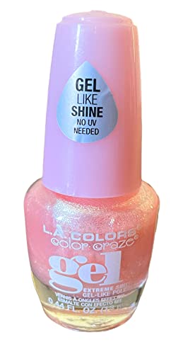 Image of L.A. Colors Crazy Gel Nail Enamel Pink Sugar, 0.44 Fl Oz