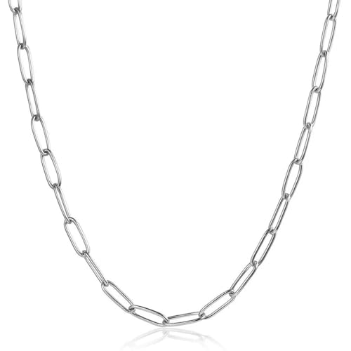 Image of THE MEN THING Chain for Men, Luxury Pure Titanium Steel Chain | Silver Stainless Steel Chain | Necklace Jewellery for Men & Boys