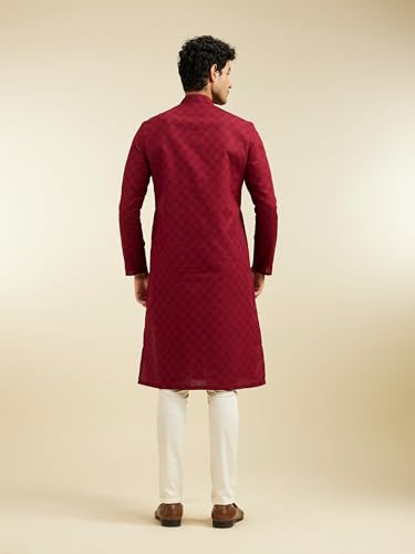 Image of DIWAS BY MANYAVAR Men's Cotton Textured Kurta (1pc)