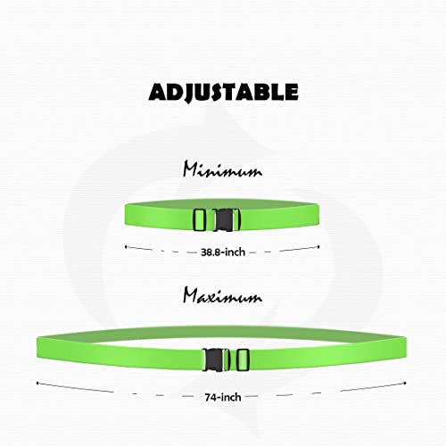 Image of 2pcs 74″x2″Luggage Straps for Suitcases,Adjustable Suitcase Straps and Heavy Duty Strap Buckle Packing Straps Travel Accessories,Fluorescent Green