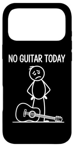 No Guitar Today, Funny Sad Stickman �M�^���X�g ���y�v���[���[ �X�}�z�P�[�X iPhone 17 Pro Max �p