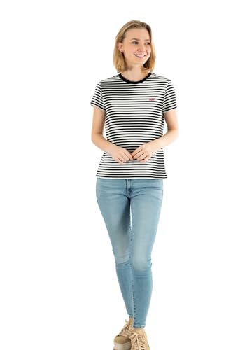 Levi's Damen Perfect Tee Raita Stripe Caviar M