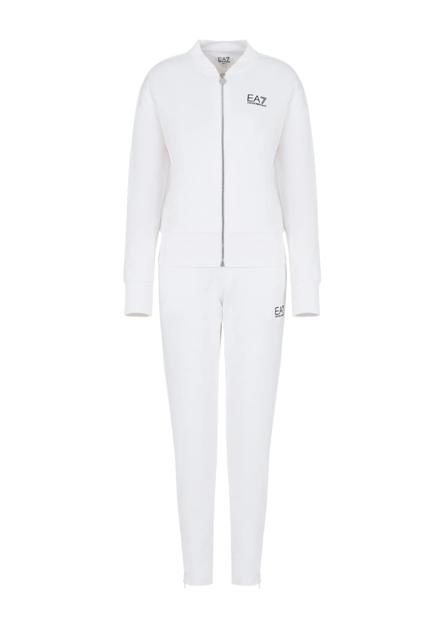 Emporio Armani EA7 Tuta da Donna Tennis Pro in Tessuto Tecnico VENTUS7-​8NTV60 (M, Bianco)