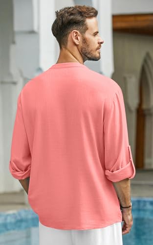 Image of Men's Solid Cotton Blend Regular Fit Mandarin /Chinese Collor Short Kurta for Men