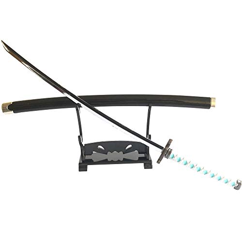Demon Slayer 1/6 10'' Inches Kamado Tanjirou Samurai Sword Katana Knife Toys Action Figures Game Collection Sword Party Supplies Gift Metal Room Decoration (Kamado Tanjirou-1)