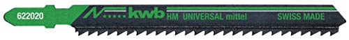 kwb 622020 WPC-Hoja de sierra de calar S20 (eje en forma de T, dientes HM, para materiales de fibra de vidrio y placas de cemento), 1