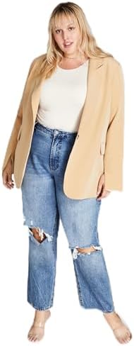 Now This Trendy Plus Size Oversized Boyfriend Blazer
