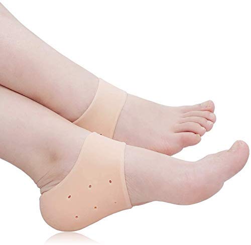 1Pair Reusable Foot Silicone Heel Socks For Pedicure Against Cracking Chap Pain Protector Moisturizing Breathable Anti Crack Socks-image-0