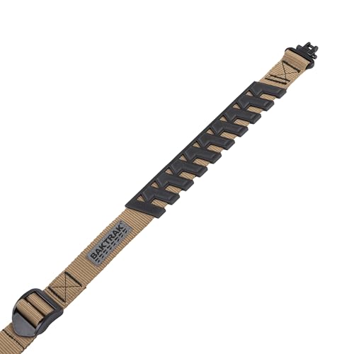 Allen Company Baktrak Traction Web 36″ Rifle Sling w/ 500lb‑Rated Swivels – Slim, Non‑Slip Pad - Tan/Black