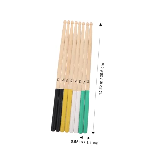 4 pares de baquetas de percusión de arce antideslizantes livianas para principiantes y avanzados miniatura 7