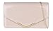 Girly HandBags Metallic Frame Envelope Clutch Bag Nude