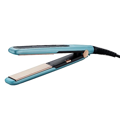 Morphy Richards HS1000 Hair Straightener for Women| Large Ceramic Heating Plate| Temperature Upto 210°C|Quick Heating in 60-Sec|Easy Plate Lock|2-Yr Warranty by Brand|Travel Friendly|Aqua Blue & Black|Gift for Her