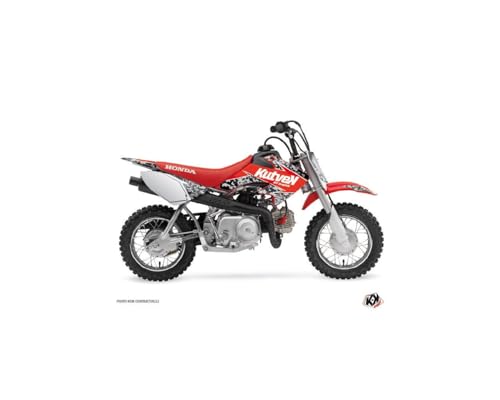 Kit déco moto cross Honda 50 CRF Kutvek Predator noir rouge complet