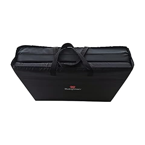 BabyDan Extra Thick Deep Padded Travel Cot Mattress (60 x 120cm x 5cm) Black, 1083-60-75 Cover