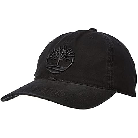 Timberland Men's Soundview Cotton Canvas Hat Cap, Black/Logo, One Size UK Cover
