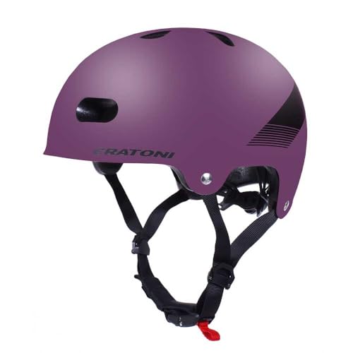 Castello Steplock Cratoni C-Mate Casco da bicicletta viola-sw metallizzato opaco S/M (54-58cm)