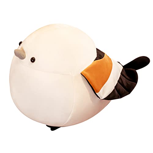 Cartoon Sparrow Plush Toy Stuffed Animal Bird Toys Anime Plushie Doll Bedtime Throw Pillow for Children & Women (White , 50cm)