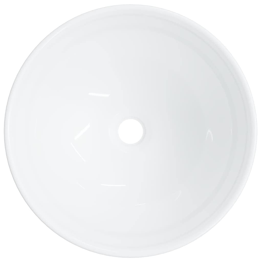 vidaXL Lavabo Blanc 28x28x10 cm céramique