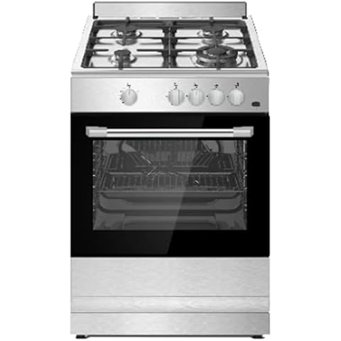 Teknix TKGF61X 60cm Gas Mini Range Style cooker - Stainless Steel Cover