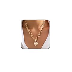 heart choker necklace-gold