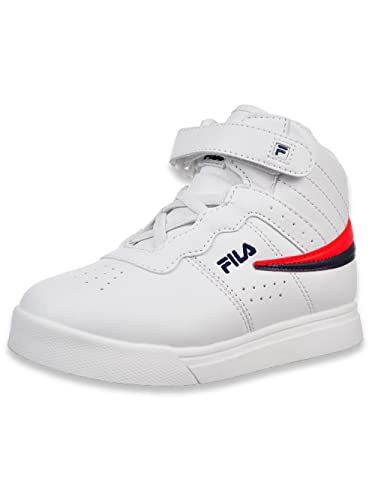 Fila Kids F 13 Mid Sneaker (Toddler),White,10