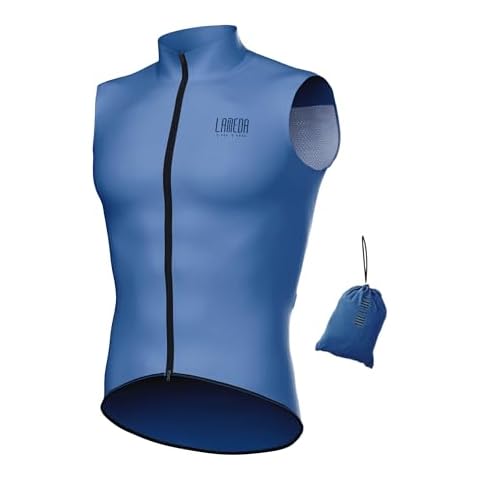 LAMEDA Softshell Men Cycling Vest Windproof Sleeveless Cycling Jacket Lightweight Breathable Packable Bicycle Clothing Jacket Cover