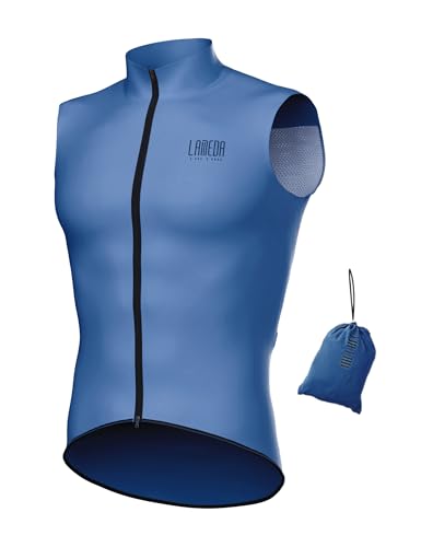 LAMEDA Softshell Men Cycling Vest Windproof Sleeveless Cycling Jacket Lightweight Breathable Packable Bicycle Clothing Jacket