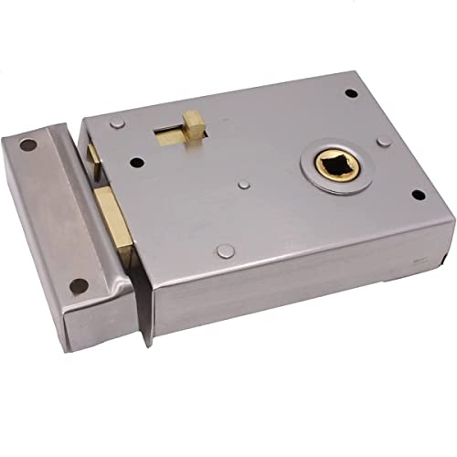Merriway BH07759 Rim Latch with Locking Snib, Polished Chrome, Silver
