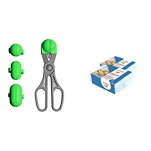 Pinza Hacer Croquetas Global Bosq, Color Aleatorio, 1 utensilio + Pack apilables y Reutilizables-para 400 masas (croquetas, albóndigas, Bolas, etc.)