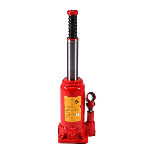 Cric hydraulique de 5 tonnes et cric épais en plaque d'acier pour levage de caravane et camion