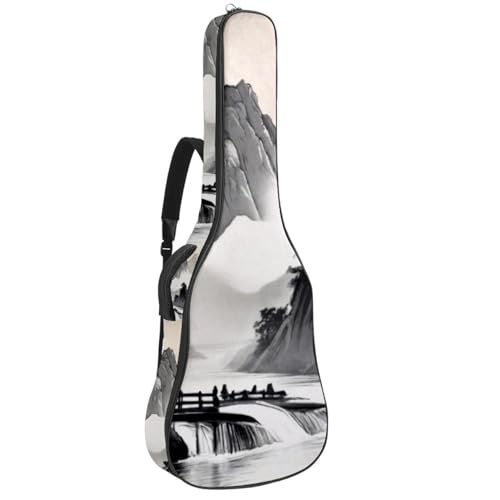 Sac guitare acoustique étanche housse universelle 101,6 cm peinture encre