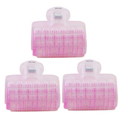 Beaupretty 9Pcs Self Adhesive Hair Rollers Large Pink DIY Curling Styling Tools for All Hair for Wigs Easy to Use