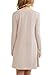 EFOFEI Womens A Line Crew Neck Swing Dress Fall Long Sleeve Solid Color Dresss Khaki S