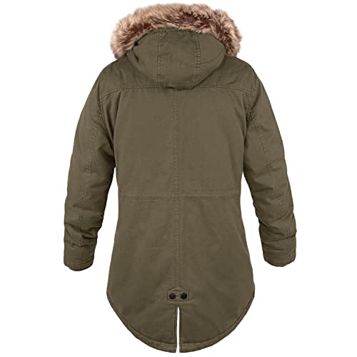 bw-online-shop Ladies Fishtail Winterparka mit Futter oliv - XL