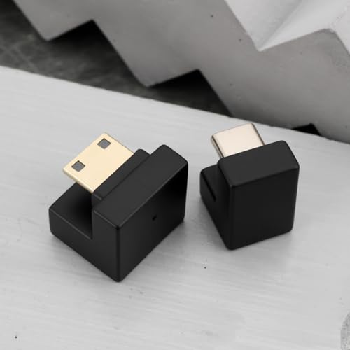 EMSea 180 Degree Angled Mini HDMI to HDMI Adapter with USB-C Adapter for Portable Display, Short Side Inward - Image 6