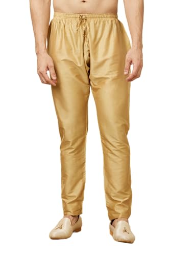 Image of Manyavar Men's Blended Viscose Pencil Pyjama with Elastic and String (1pc)