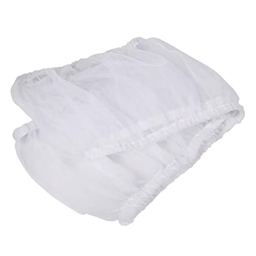 UKCOCO Funda para Jaula Pájaro Aves Guardia Protector Falda de Jaula Pájaro Colector de Semillas Alimentos Malla Blanco Talla S