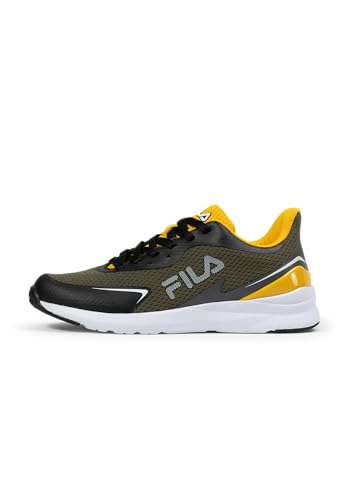 FILA Crusher Teens Sneaker, Olive Night-Saffron, 36 EU